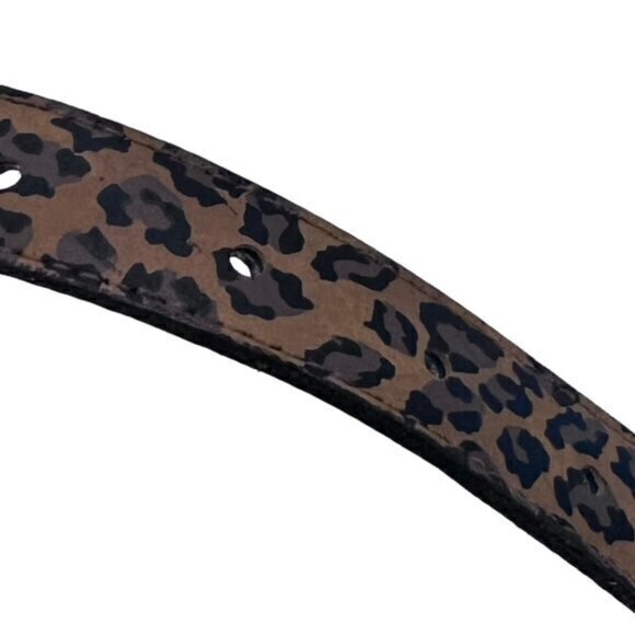 Leopard Animal Print Belt Medallion Coins Western Size Medium BOHO Preppy - Picture 5 of 12